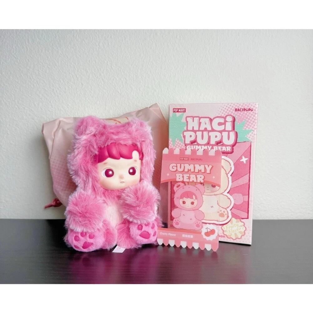 Pop Mart Hacipupu Gummy Bear Series Vinyl Plush Pendant Open Blind Box CHERRY - Picture 3 of 3